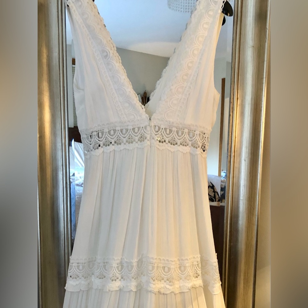 Forever 21 Cream Lace-Trim Maxi Dress - Picture 7 of 10
